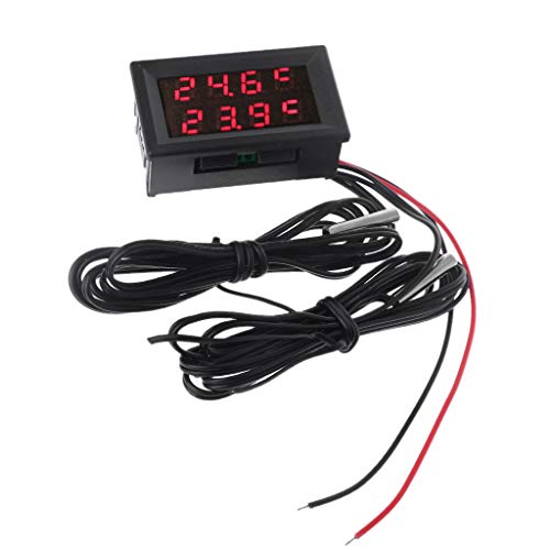 DIIOOMIEEU Digital LED Temperature ThermostatSwitch Waterproof Probes Wire High Sensitivity Temperature