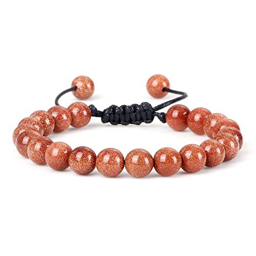 Bracelet en perles de pierre naturelle le cadeau idéal mixte en grès bleu vert