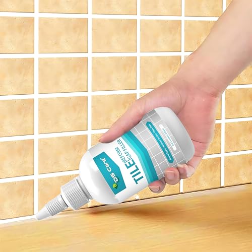 Image of DS CARE Tile Gap Filler - Gap Sealant, Grout, White Cement Paste Tube, Gap Filler for Walls and Joints, Waterproof Sealant, Tile Gap Filler Tube for Kitchen & Bathroom (280 ML)