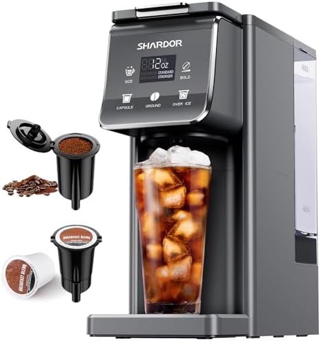 SIFENE 3-in-1 Single Serve Coffee Maker – Brews K-Cups, Ground Coffee & Loose Tea, Compact For Kitchen Or Office