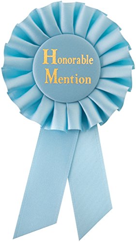 Clinch Star Rosette Award Ribbons Multipurpose - Participant - Honorable Mention - Special Award - Achievement - Facilitator - Set For Ceremonies And Events 6 Inch #TOP4