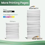 Starlet24 10x T0715 Multipack kartridże do drukarki, kompatybilne z Epson T0711 T0712 T0713 T0714 do Stylus BX300F SX610FW SX600FW SX510W SX400 SX410 SX415 SX100 SX200 SX2100 SX SX215 SX218 DX4400