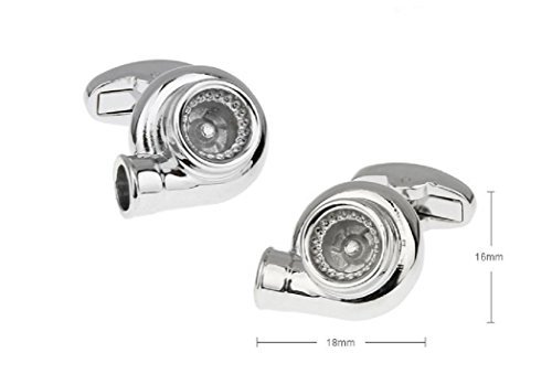 MRCUFF Turbocharger Sports Car Auto Racing Race Cufflinks in a Presentation Gift Box & Polishing Cloth2