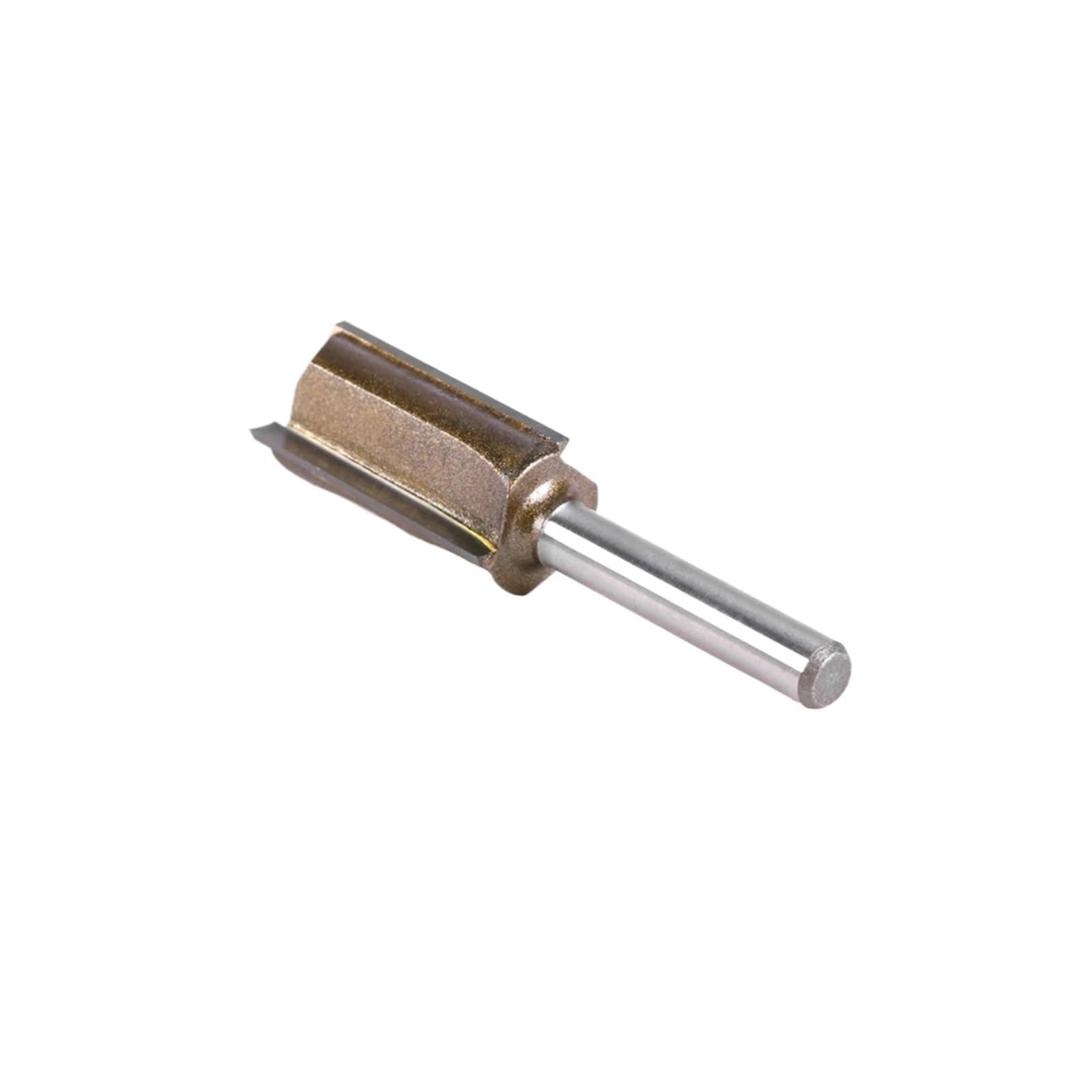 1 Pieza 1/4 Pulgadas 1/2 Profesional De Tres Bordes Broca Enrutadora Recta Ranuradora Herramienta Carpintería Cutetr(6.35X16X30mm)