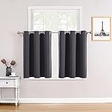 ChrisDowa Small Window Curtains for Kitchen and...