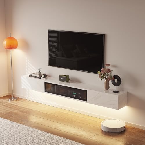 Meuble TV flottant pour masquer les câbles et ranger le salon - 5