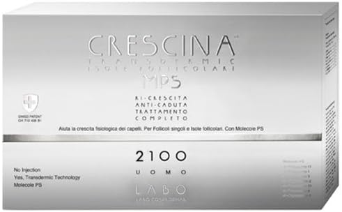 LABO CRESCINA TRANSDERMIC MPS FOLLICULAR ISLANDS COMPLETE TREATMENT RE-GROWTH + ANTI-FALL 2100 Human Hair Care 10+10 Vials