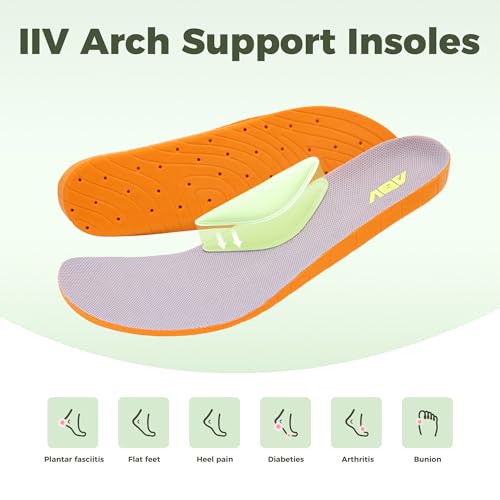 Image of IIV Womens Wide Toe Box Walking Shoes Arch Support Running Shoe Plantar Fasciitis Tennis Sneakers Orthotic for Pain Relief