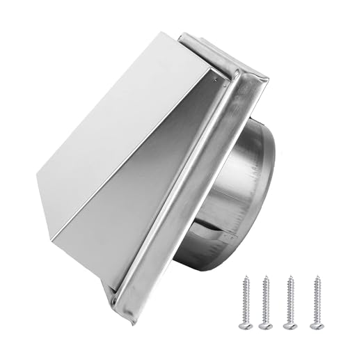 uyoyous Lüftungsgitter 125mm Wetterschutzgitter Edelstahl Abluftgitter...