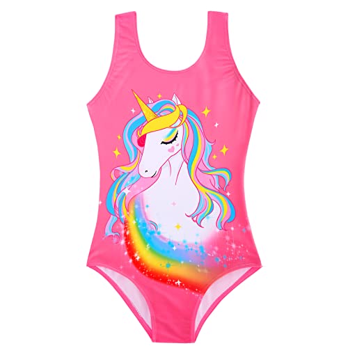 Vieille Summer Swimwear For Girl 10-12 Pink Unicorn Printed Bathing Suits Big Kids Beach Hawaii Surfing Swimsuit Tankini Uv Protection #TOP24