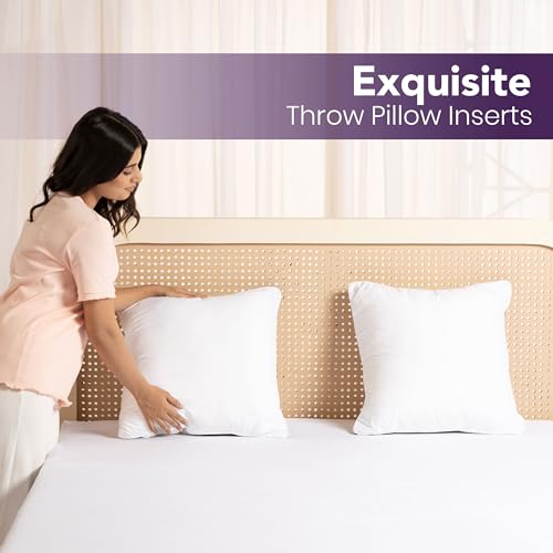 image for Utopia Bedding Throw Pillows Insert (Pack of 2, White) - 24 x 24 Inche