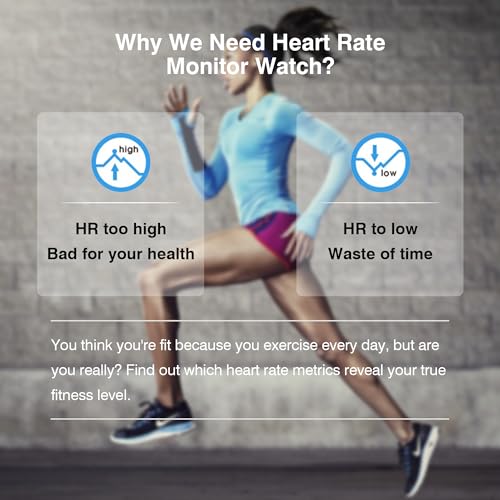 EZON Heart Rate Monitor Chest Strap and Digital Watch T037,5ATM Waterproof Fitness Tracker with HRM, Stopwatch, and Hourly Chime - Ideal Fitness Gifts for Men and Women