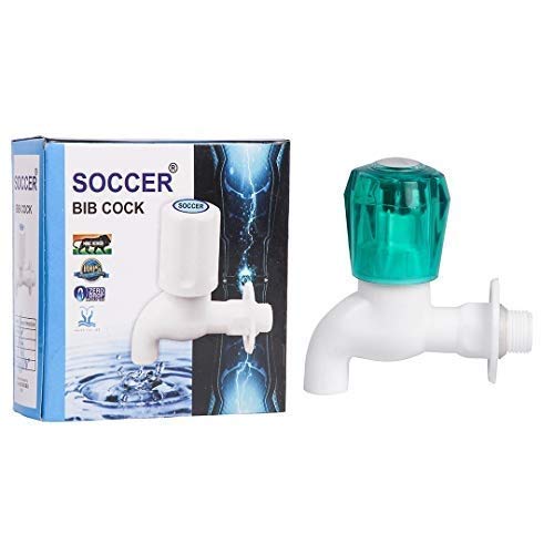 SOCCER- Heavy Duty Crystal Water Plastic Bib Cock Tap - for Hot & Cold Water (Green) (B08TCMCYWK) Amazon Price History, Amazon Price Tracker
