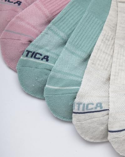 Image of Nautica Womens Low Cut Socks - 6 Pack Soft Stretch Breathable Mesh Cushioned Athletic Performance No Show Socks for Women
