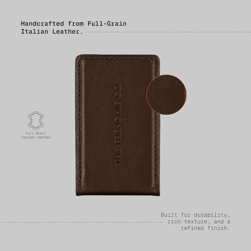 The Frenchie Co. - 2-in-1 AirTag Money Clip - Full-Grain Italian Leather - Dedicated AirTag Pocket for Apple Find My Tracking - Attaches to Speed Wallet or Use as Standalone Cash Holder3