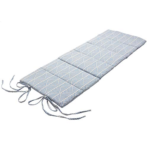 萩原 インド綿6つ折りマットレス クラック ネイビー 65×170×2.5cm 270071525