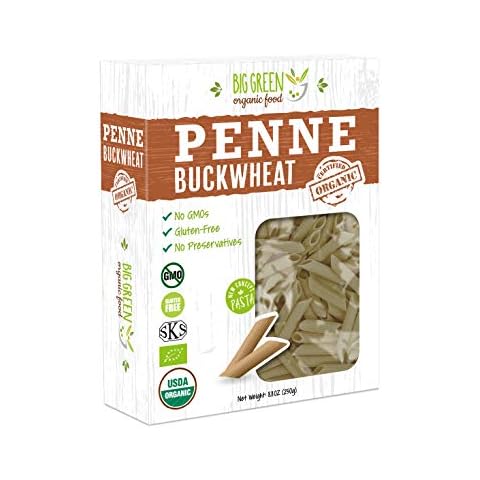 Big Green Organic Food- Organic Buckwheat Penne, 8.8oz, 100% buckwheat, Gluten-Free, Non-GMO, Vegan (1) Cover