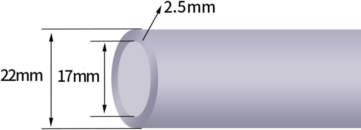 Silicone Tubing, Silicone Hose, Water Dispenser Hose, Horizontal Hose, OD 22 mm, ID17 mm, Wall Thickness 2.5 mm, Length 5 m(16.4ft)