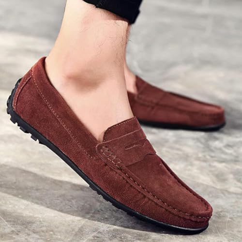 Casual Soft Flat Bottomed Walking Boat Men's Sliding Sleeve Driving Shoes Lightweight4