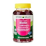 Spring Valley Biotin, 5,000mcg, Biotin Vegetarian Gummies, 150 ct