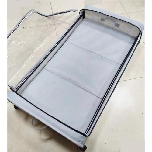 Panier de rangement sous le lit pour chambre à coucher ; boîte de rangement sous table ; 4 roues avec fenêtre avant transparente ; pour draps, couettes, vêtements saisonniers, chaussures, jouets,