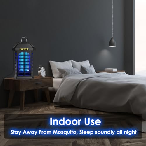 Image of Bug Zapper Outdoor, 4200V Electric Mosquito Zapper, Bug Zapper Outdoor, Fly Traps, Fly Zapper, Mosquito Killer Indoor 3 Prong Plug, 90-130V, ABS Plastic Outer