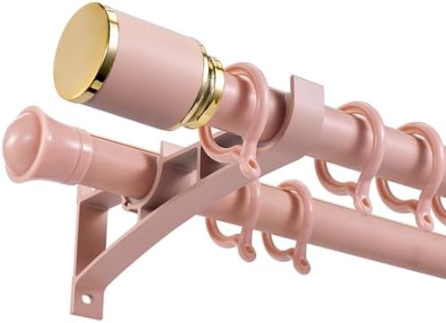 Adjustable Double Curtain Rods for Living Room & Bedroom - Wall-Mounted Sliding Rail Room Divider - Custom Length for Versatile Home Decor & Privacy Solutions