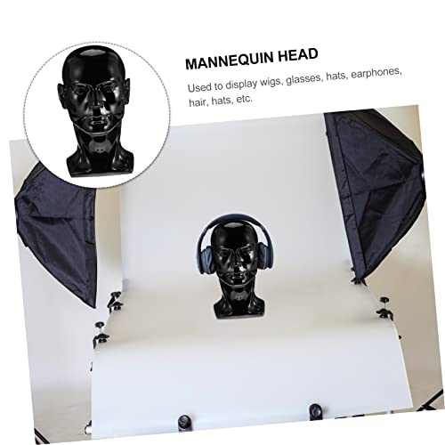 FOMIYES 1Pc Peruca Manequim Cabeça Óculos Expositor Manequim De Cabelo Peruca Afro Manequim Manequim