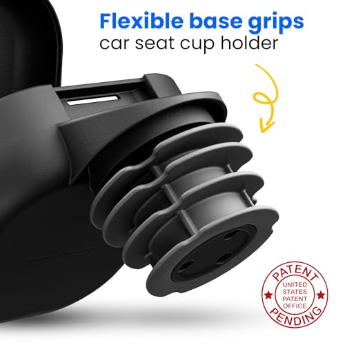 Image of Integral Kids Console for Car Seat - Upgraded Car Organizer for Kids Adjustable Tablet Mount - Car Seat Cup Holder Console with Storage Container - Roadtrip Essentials for Kids - Standard Base