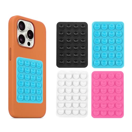 ONGNIUU 4 Pack Silicone Ventosa Movil, Multifunctional Ventosas Movil, Silicone Holder for Mobile Phone, Power Supply, Selfies and Videos