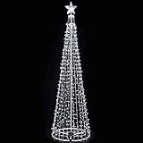 bakaji albero di natale luminoso 280 cm led luci con giochi di luce struttura in metallo decorazione natalizia design minimal artificiale arredamento natalizio addobbo (bianco freddo 753 led)