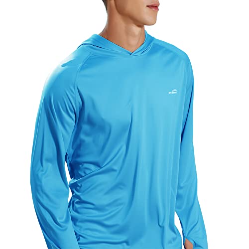 Image of Men's UPF 50+ Long Sleeve Sun Shirts UV Protection Hoodie Rash Guard Hiking Fishing Swim T Shirt