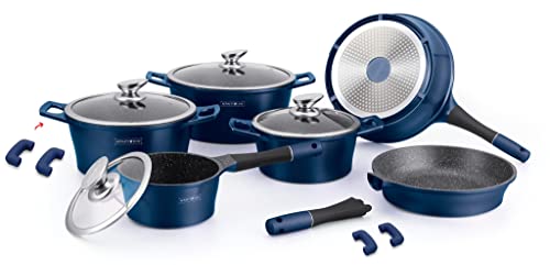 Royalty Line Batterie de cuisine en pierre - Noir noir