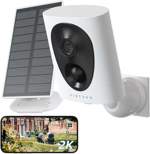 virtavo 防犯カメラ 屋外 ワイヤレス 充電式 カラフルナイトビジョン...