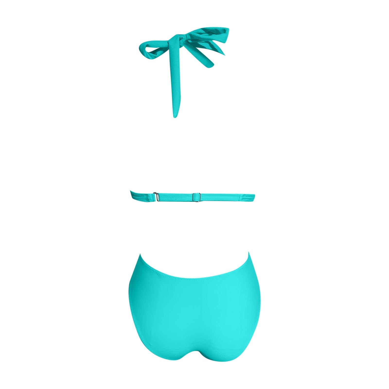 Damski dwuczęściowy strój kąpielowy push up bikini, ciemnozielony, M
