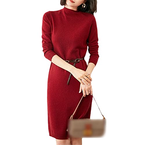 Robe pull cachemire haut de gamme chic et chaude pour l'hiver