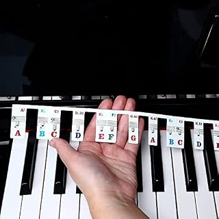 Lot de 88 étiquettes amovibles et réutilisables en silicone pour clavier de piano – Pour enfants et débutants – Arc-en-ciel - Les Beatles, Paul McCartney, John Lennon, RIngo Starr, George Harrison Lot de 88 étiquettes amovibles et réutilisables en silicone pour clavier de piano - Pour enfants et débutants - Arc-en-ciel – Image 3
