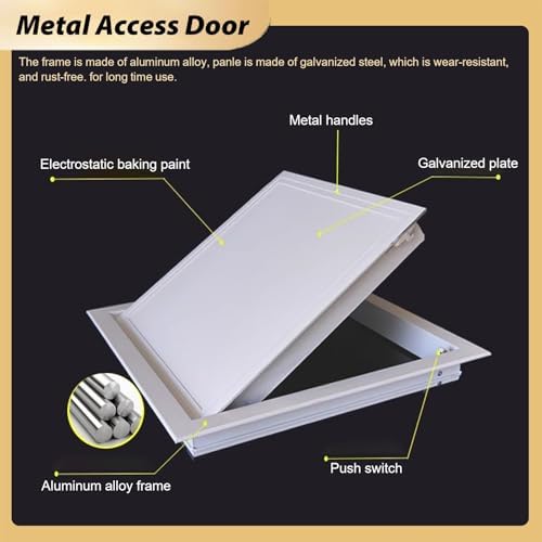 Drywall Access Panel - F Mounted Plumbing & Electrical Cover, Laundry Chute Door, Outdoor Kitchen Access Hatch for Easy Maintenance & Installation