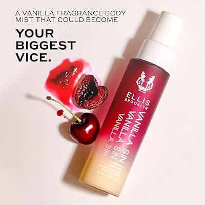 Ellis Brooklyn VANILLA SIN Fragrance Mist - Gourmand Perfume Mist with Black Cherry, Fresh Freesia, Bourbon Vanilla, Vegan Perfume Made In The USA, 50ml 1.7 Fl Oz
