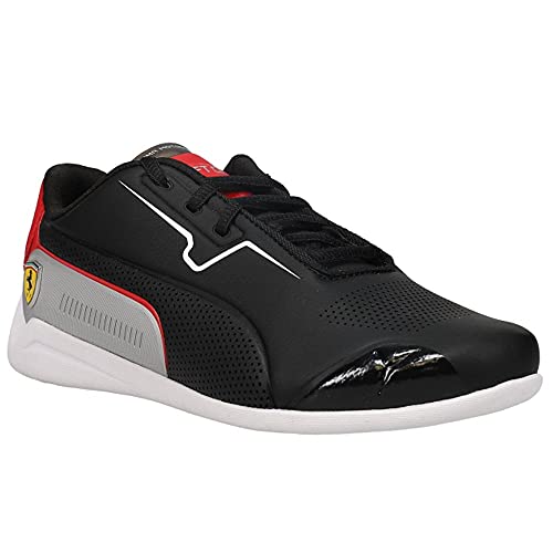 PUMA Puma Unisex-Adult Scuderia Ferrari Drift Cat 8 Sneaker, Black White, 4 M US