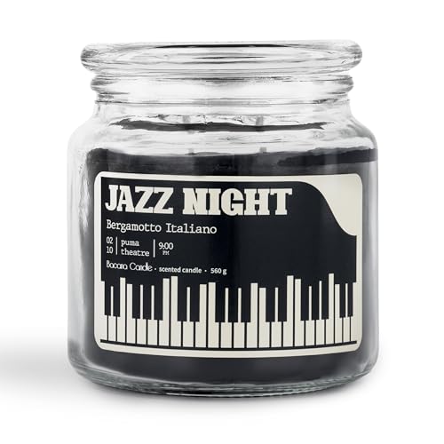 Vela Perfumada en Vaso Aroma Bergamota Italiana - Vela Aromática en Frasco de Vidrio con Tapa - Larga Duración 80-110 h - Vela Decorativa y Original para Regalo - 560 g