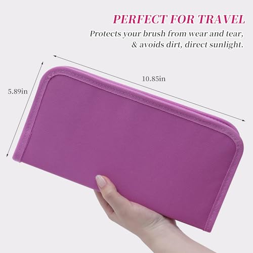 Image of BQAN Nail Art Brush Holder Case - Organizer for Nail Art Brushes, Perfect Brush Holder, Purple
