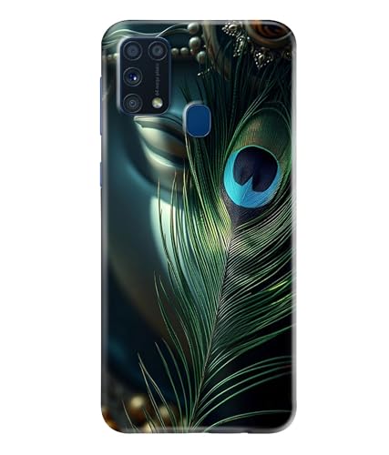 Image of Lord Krishna Mor Pankh Printed Hard Back Case Cover Compatible for Samsung Galaxy M31 / Samsung Galaxy M31 Prime (Multicolor) - D1663
