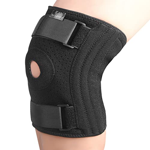Plus Size Knee Brace, Open Patella Knee Support for Large Legs and Thighs, Neoprene Knee Brace with Metal Spring Stabilizers to Relief Pain of Acl, Pcl, Meniscus Tear, Arthritis, Single for Men and Women (7XL/8XL)