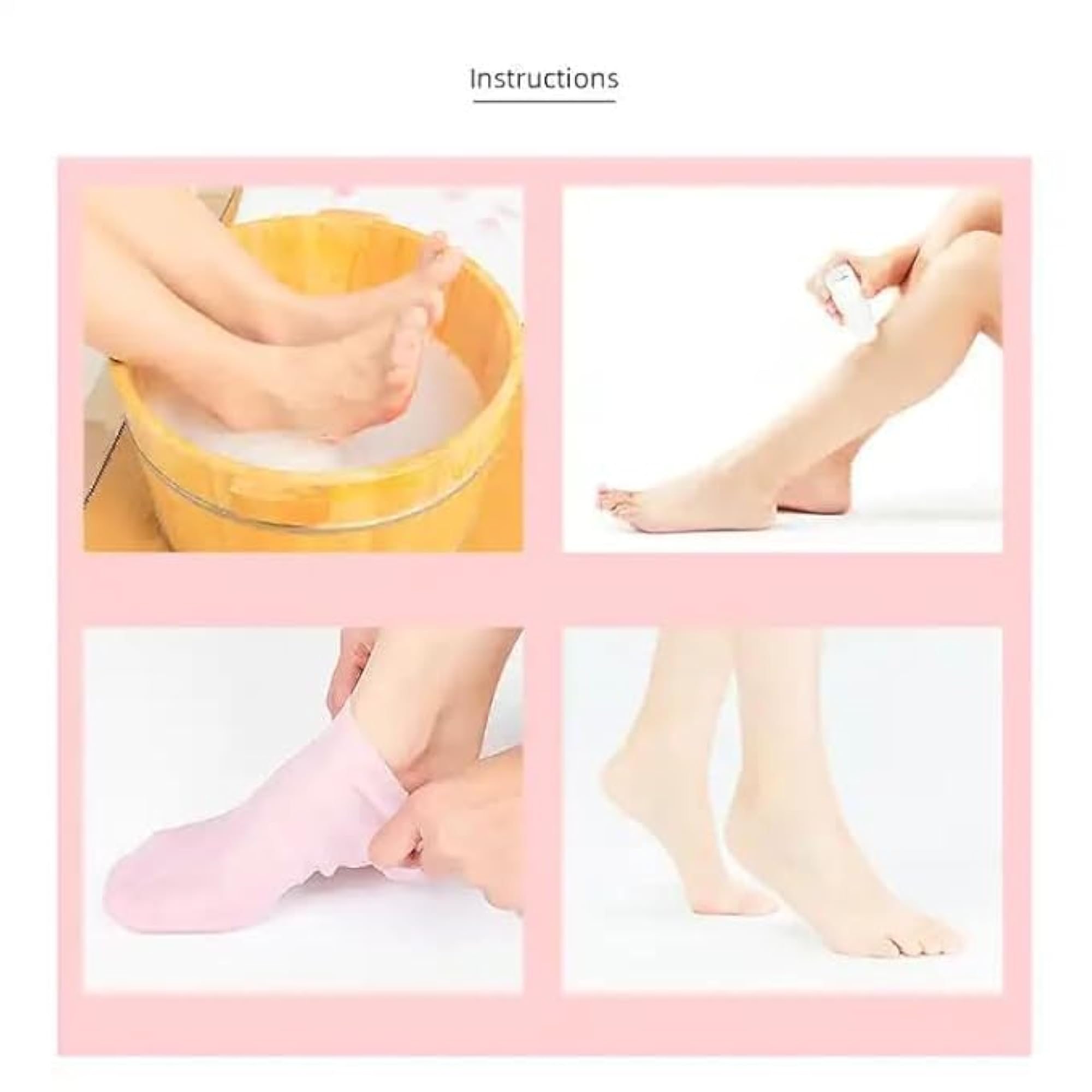Silicone Gel Foot Protector Moisturising Socks, Anti-Crack
