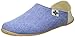 Produktbild Living Kitzbühel Unisex Pantoffel Kreuz & Lederkappe mit Lederinnensohle Recycled Cotton Hausschuh, Ocean, 43 EU