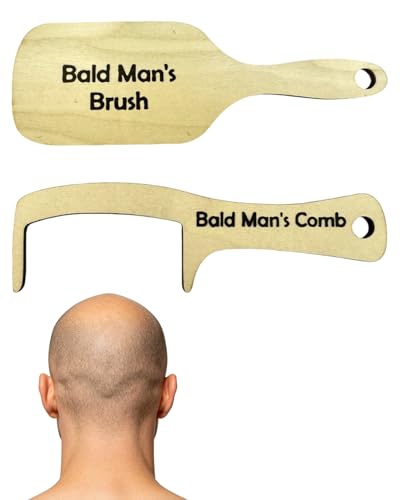 GONZTEL 2 Piezas Peine de Broma para Calvos, sin Dientes, Divertido, Regalo Original y Hilarante para Hombres, Maridos o Amigos, ¡La Broma Perfecta
