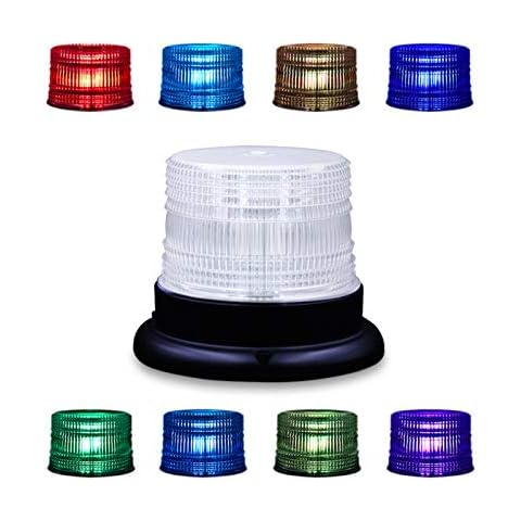 LED Beacon Strobe Light 8 Colors Magnetic 12V Emergency Rotating Strobe Light for Truck Car Vehicles Cover