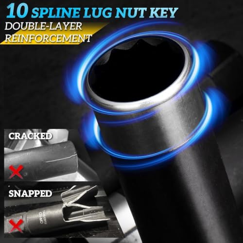 Llave universal para tuercas de camion y turismos con 10 splines 4
