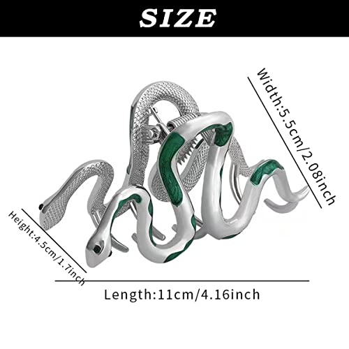 Snake Hair Clip Green Claw Clip For Women Girls Snake Shape Hair Claw Clip Hair Accessories Clips For Hair Strong Hold Hair Jaw Clips… #TOP2